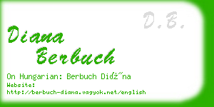 diana berbuch business card